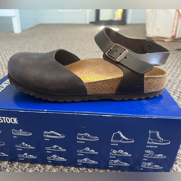Birkenstock ⭐️RARE⭐️ Messina Dark Brown Size 39 Narrow Ankle Strap - Picture 5 of 15